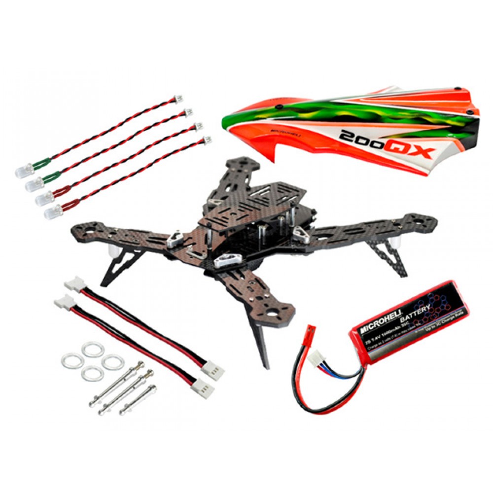 CNC AL/Carbon Fiber Racing Quadcopter Kit BLADE 200 QX